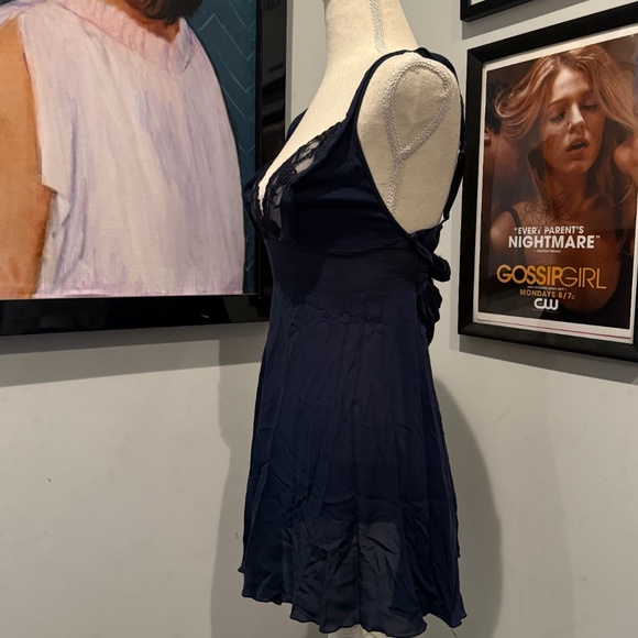 La Perla Navy Lace Slip Dress M - Picture 3 of 6